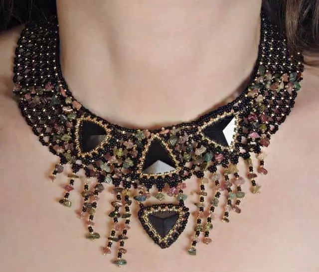 Necklace bi wêneya Tourmaline Black