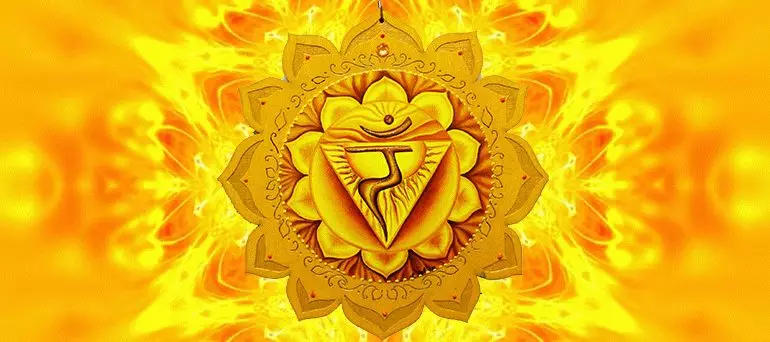 Manipura do símbolo do chakra.
