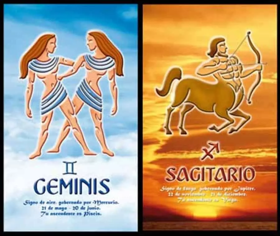 Gemini and sagittarius