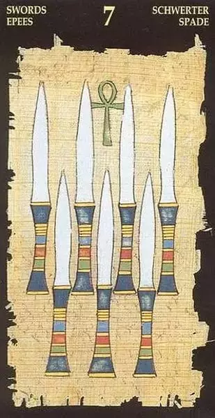 7 Swords Egyptian Tarot.