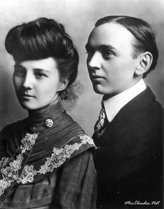 Edgar Casey se svou ženou Gerbou