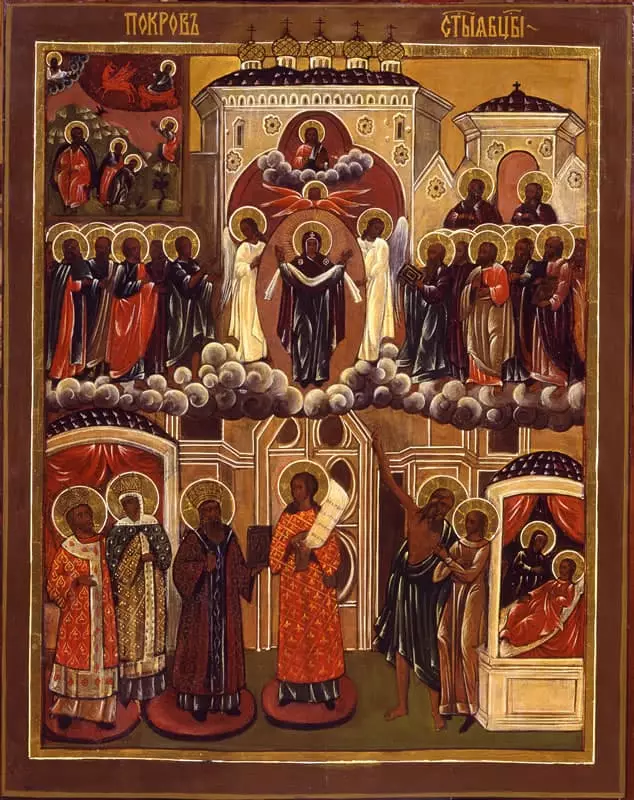 Icon nan kouvèti a nan benediksyon Vyèj Mari a