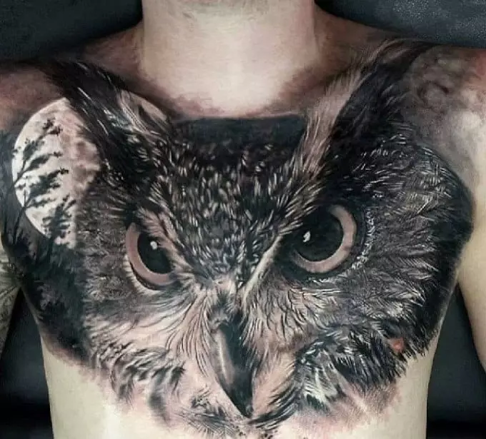 Nilai Owl Tattoo untuk seorang pria