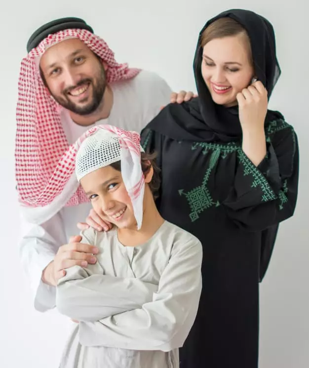 Arabisches Familienfoto.