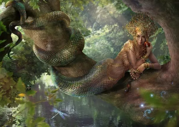 Lamia - Mythical rắn Woman