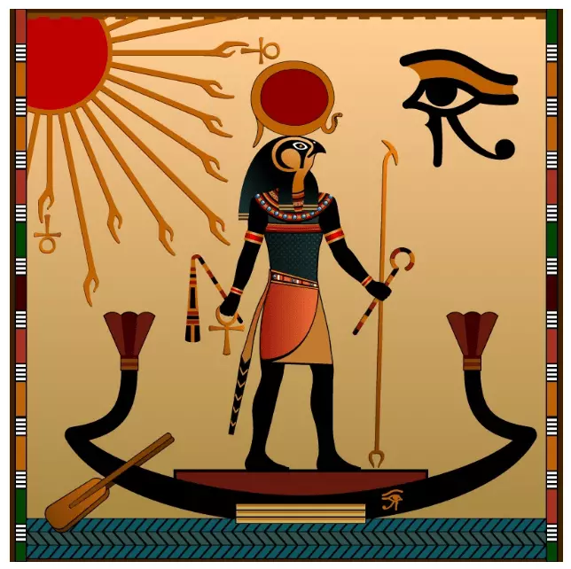Papirüs'teki Tanrı Amon Ra