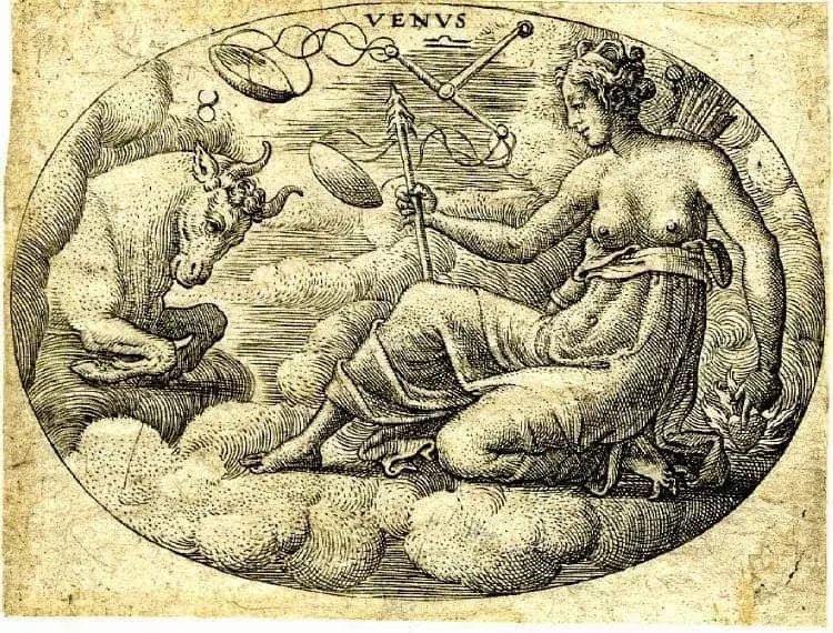 Venus katika Taurus katika mtu.