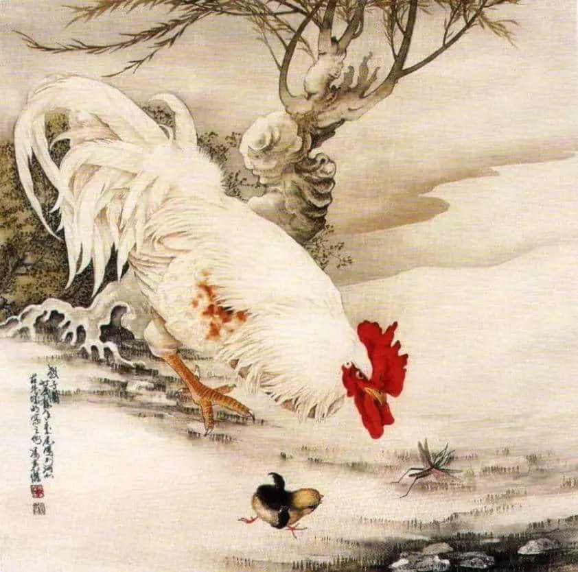 Gallo sull'oroscopo cinese