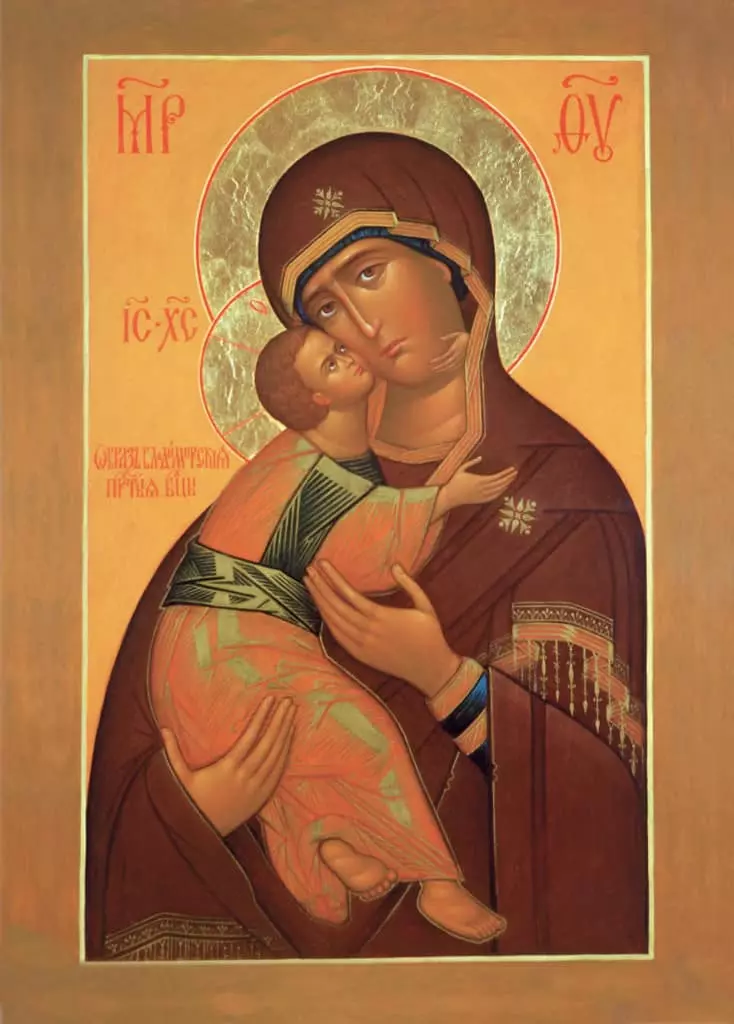 Icones de la foto i descripció de la mare de Déu
