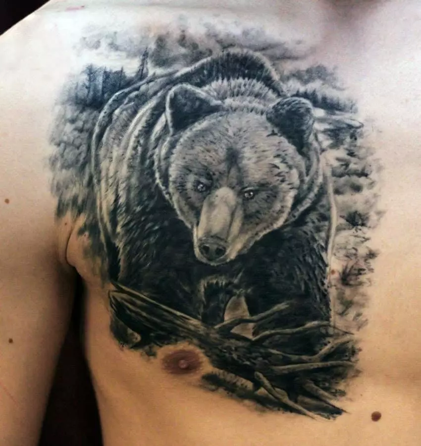 Tattoo Bear kahulugan para sa mga lalaki