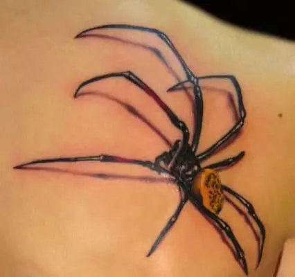 Valor moderno de la araña del tatuaje.