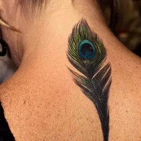 Tattoo Fieder Peacocks Girlfoto