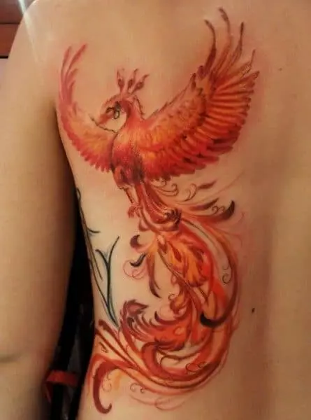 Foto de tatuagem phoenix.