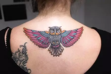 Tattoo Owls Girl Photo