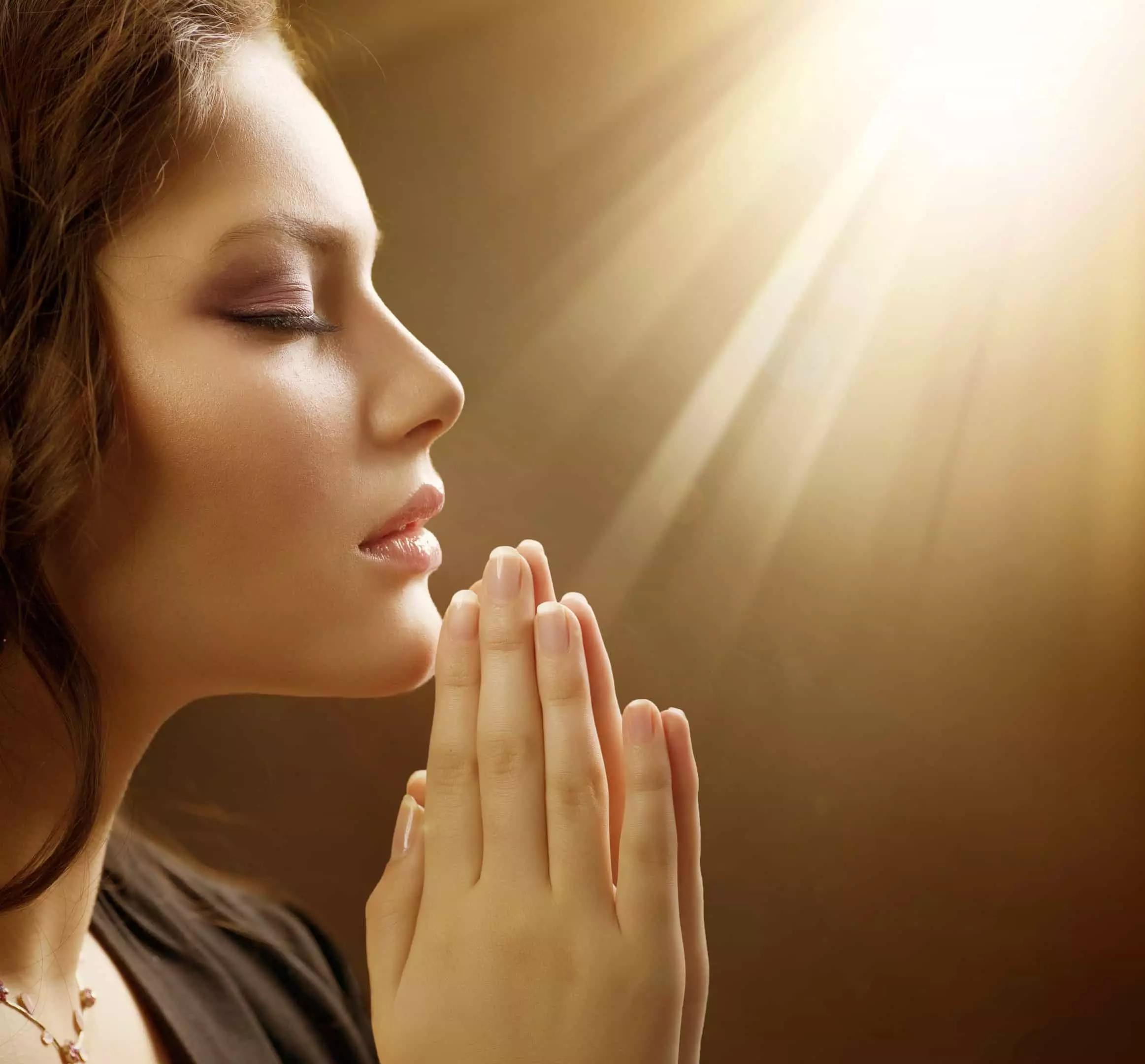 Girl prays