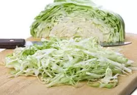 Cutting cabbage