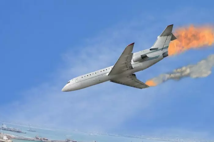 Ulykke på flyet