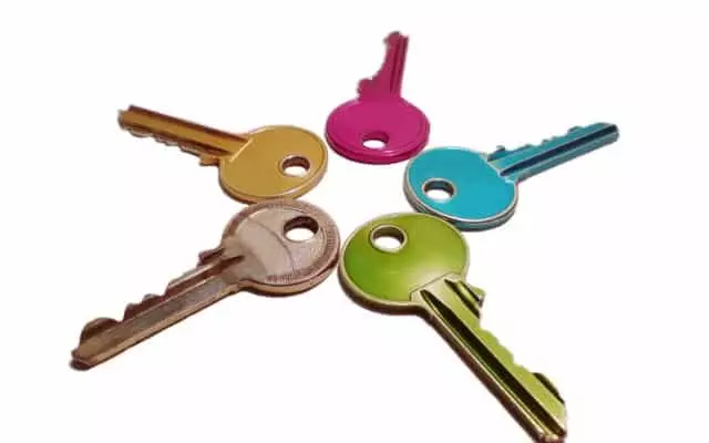 Veelkleurige sleutels