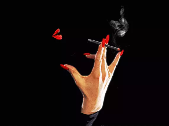 Amor de hechizo en un hombre con un cigarrillo