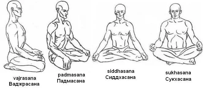 Poseert voor mediteren