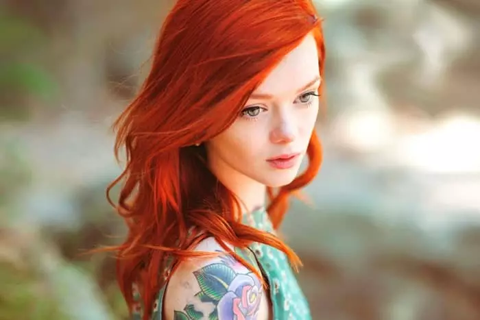 Bright red hair