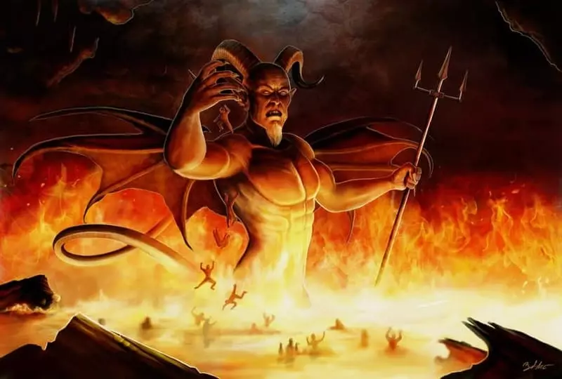 شیطان در آتش