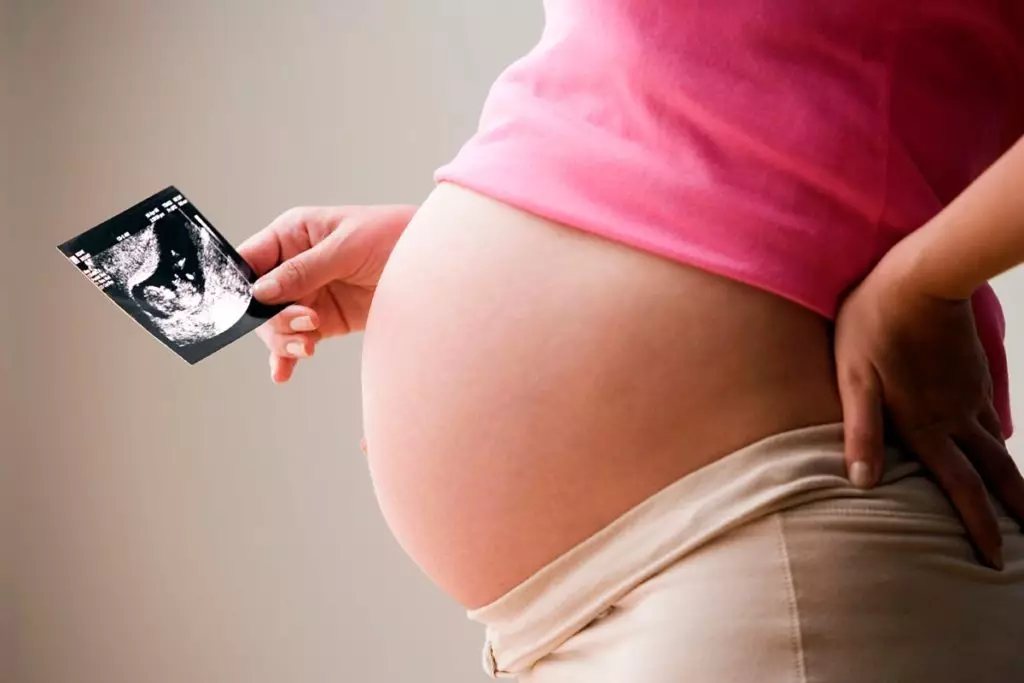 Snímek během těhotenství