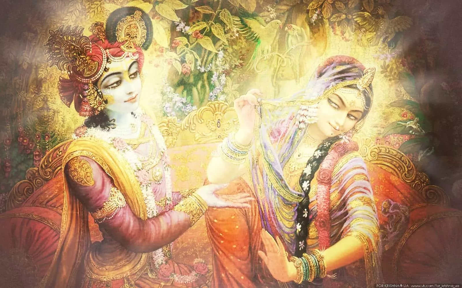 Krishna ແລະ Radha ທີ່ຮັກແພງຂອງລາວ